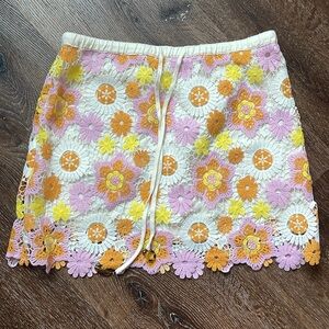 Zara crocheted mini skirt